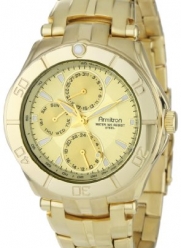 Armitron Men's 204224CHGP Gold-Tone Stainless Steel Multi-Function Dress Watch