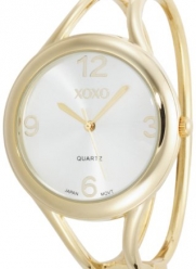 XOXO Women's XO1096 Silver Dial Gold-tone Bangle Watch
