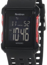 Armitron Men's 408177RED Chronograph Black and Red Digital Sport Watch