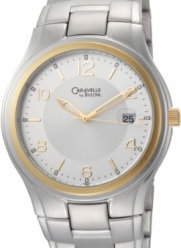 Caravelle by Bulova Men's 45B112 Silver White Dial Bracelet Watch