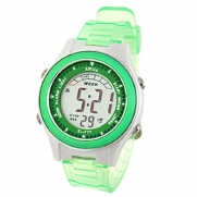 Como Green Digital Cold Light Sports Alarm Wrist Watch for Girls Children