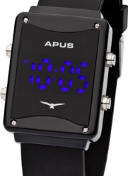 APUS Epsilon Black-Blue LED Watch Design Highlight