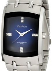 Armitron Men's 204507DBSV Swarovski Crystal Accented Silver-Tone Blue Degrade Dial Dress Watch