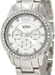 XOXO Women's XO5476 Silver-Tone Bracelet With Rhinestones Accent Bezel Watch