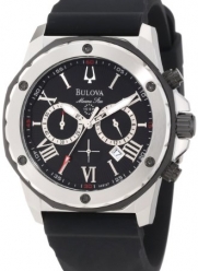 Bulova Men's 98B127 Marine Star Black Dial Strap Watch