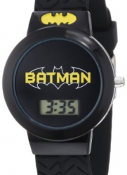 Batman Kids' BAT4065 Batman Black Tire Tread Rubber Strap Watch