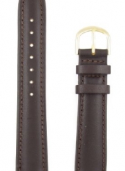 12mm Brown Padded Genuine Calfskin Leather Replacement Watchband