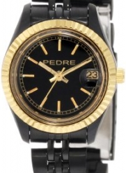 Pedre Women's 5445KX Sport Black Ion-Plated and Gold-Tone Watch