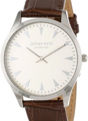 Johan Eric Men's JE9000-04-001 Helsingor Silver Dial Brown Leather Watch