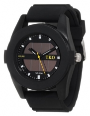 TKO ORLOGI Men's TK587BK Solar Powered Black Rubber Strap Watch