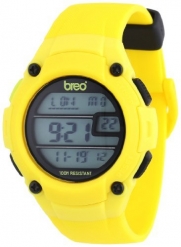 Breo Zone Unisex Digital Watch with Yellow Dial Digital Display and Yellow Plastic or PU Strap B-TI-ZNE6