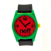 Neff Men's NF0201-rasta Custom Designed Neff and PU Strap rasta Watch