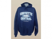 XL Navy Blue Corvette Central Hoodie Sweatshirt
