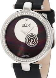 Burgi Women's BU42BK Round Swiss Quartz Dazzling Diamond Watch