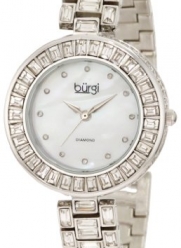 Burgi Women's BUR062SS Mother-Of-Pearl Diamond Bracelet Watch