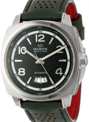 Marvin Men's M119.13.94.67 Malton 160 Cushion Automatic Stainless Steel Green Dial and 38-Hour Power Reserve Watch