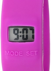K&BROS Men's 9544-8L LIFETIME Digital Purple Silicon Watch