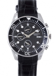 Rudiger Men's R2001-04-007L Chemnitz Black IP Black Dial Chronograph Watch