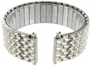 18-22mm Straight End Speidel Twist-o-flex Silver Tone Elegant Link Stainless Steel Watch Band 1256/02