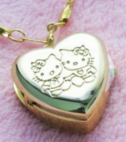 Hello Kitty New Stainless Steel Case Pocket Watch with Chain