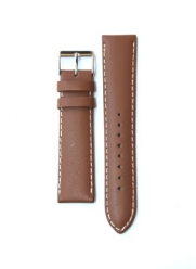 20mm Tan Matte Finish Coach Style Leather Watchband
