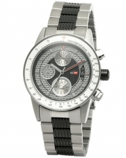 DFactory Men's DFW010SWC Black Label Silver Dial Bracelet Chronograph Watch