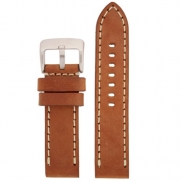 Panerai Style Watch Band Thick Leather Like Original Heavy Buckle Tan 24 millimeter