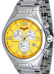 Corvette #CR299-M Men's Stainless Steel Swiss Chronograph Yellow Dial Watch