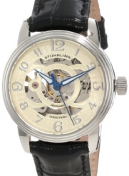 Stuhrling Original Women's 107EL.111531 Classic Delphi Stainless Steel Automatic Skeleton Black Watch
