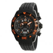 Carbon 14 Men's W1.2 Water 100M Chronograph Black and Orange Dial Watch