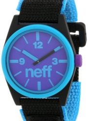 Neff Men's NF0210-cyan/black Nylon Strap with Velcro Analog Watch