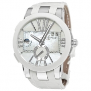 Ulysse Nardin Women's 24310/391 Executive Dual Time Mother of Pearl Diamond Dial Watch