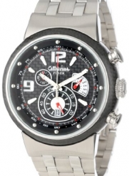 Altanus Geneve Men's 7907B-02-red Fiber Chronograph Carbon Fiber Case Stainless Steel Bracelet Watch