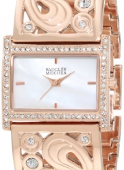 Badgley Mischka Women's BA/1226WMRG Swarovski Crystal Accented Rose Gold-Tone Bangle Watch