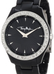 Thierry Mugler Women's 4714601 Crystal Accented Black Textured Dial Black Polycarbonate Watch