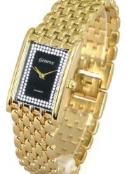 GENEVE Men's Gold-Tone Swiss-Quartz Watch with Austrian Crystals. Model GEN-1006