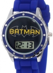 Batman Kids' BAT4063 Batman Logo Blue Rubber Strap Watch