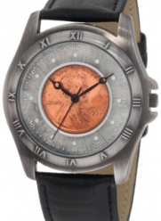 August Steiner Men's CN001S-AS Round Wheat Penny Antique Copper Collectors Coin Watch
