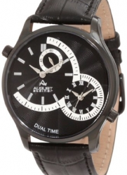 August Steiner Men's ASA810BK Stainless Steel Dual Time Watch