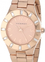 Viceroy Women's 40710-95 Visept12 Rose Gold Ion-Plated Stainless Steel Crystals Bezel Watch