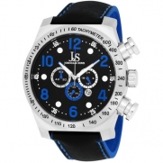 Joshua & Sons Men's JS714BU Chronograph Stainless Steel Blue Sport Strap Watch