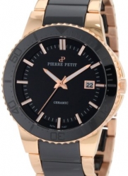 Pierre Petit Men's P-807C Serie Colmar Black Ceramic and Rose-Gold PVD Stainless-Steel Watch