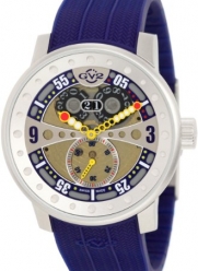 GV2 by Gevril Men's 4042R3 Powerball Big Date Sub-Second Blue Rubber Watch
