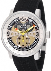 GV2 by Gevril Men's 4040R Powerball Black Rubber Sub-Second Big Date Watch