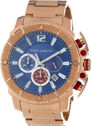 Vince Camuto Men's VC/1020BLRG The Striker Steel Rose Gold-Tone Blue Dial Chronograph Watch