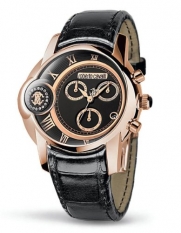 Roberto Cavalli Caracter - Men's Dual-Time Chronograph Watch Black