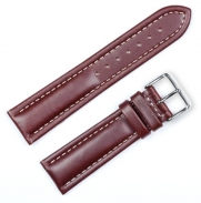 Breitling Style Oil Tanned Leather Watchband Brown 16mm Watch band - by deBeer