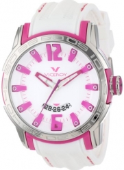 Viceroy Women's 42117-75 Xtrem Round Stainless Steel White Rubber Strap Date Watch