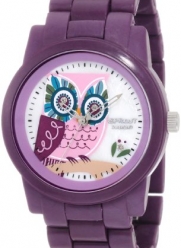 Sprout Women's ST/5034MPPR  Purple Corn Resin Bracelet Owl Dial  Watch