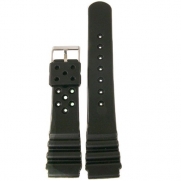 Watch Band Replacement Rubber Plastic Black To Fit Dive Watch 22mm